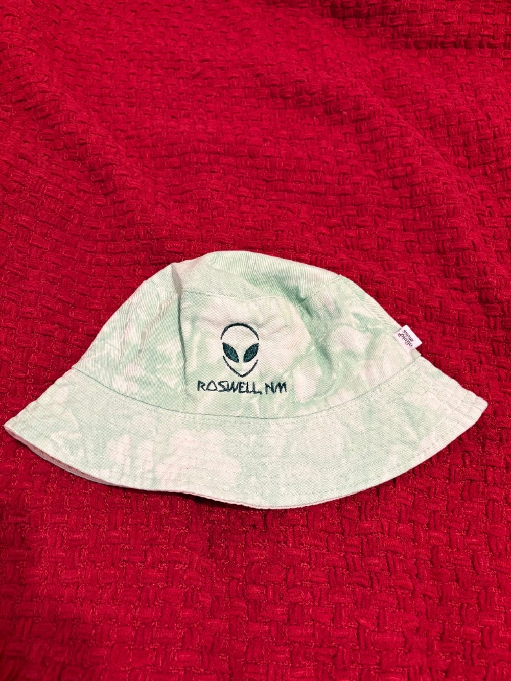Cute green and white bucket hat